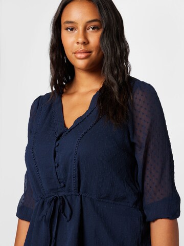 ONLY Carmakoma Bluse 'BETTINA' in Blau