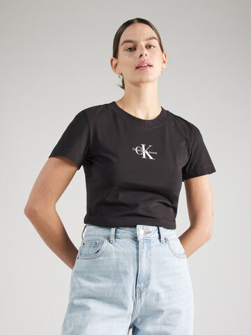 Calvin Klein Jeans T-shirt i svart: framsida