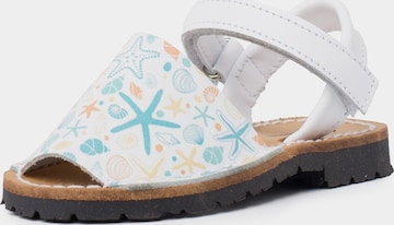 Sandales Pisamonas en blanc : devant