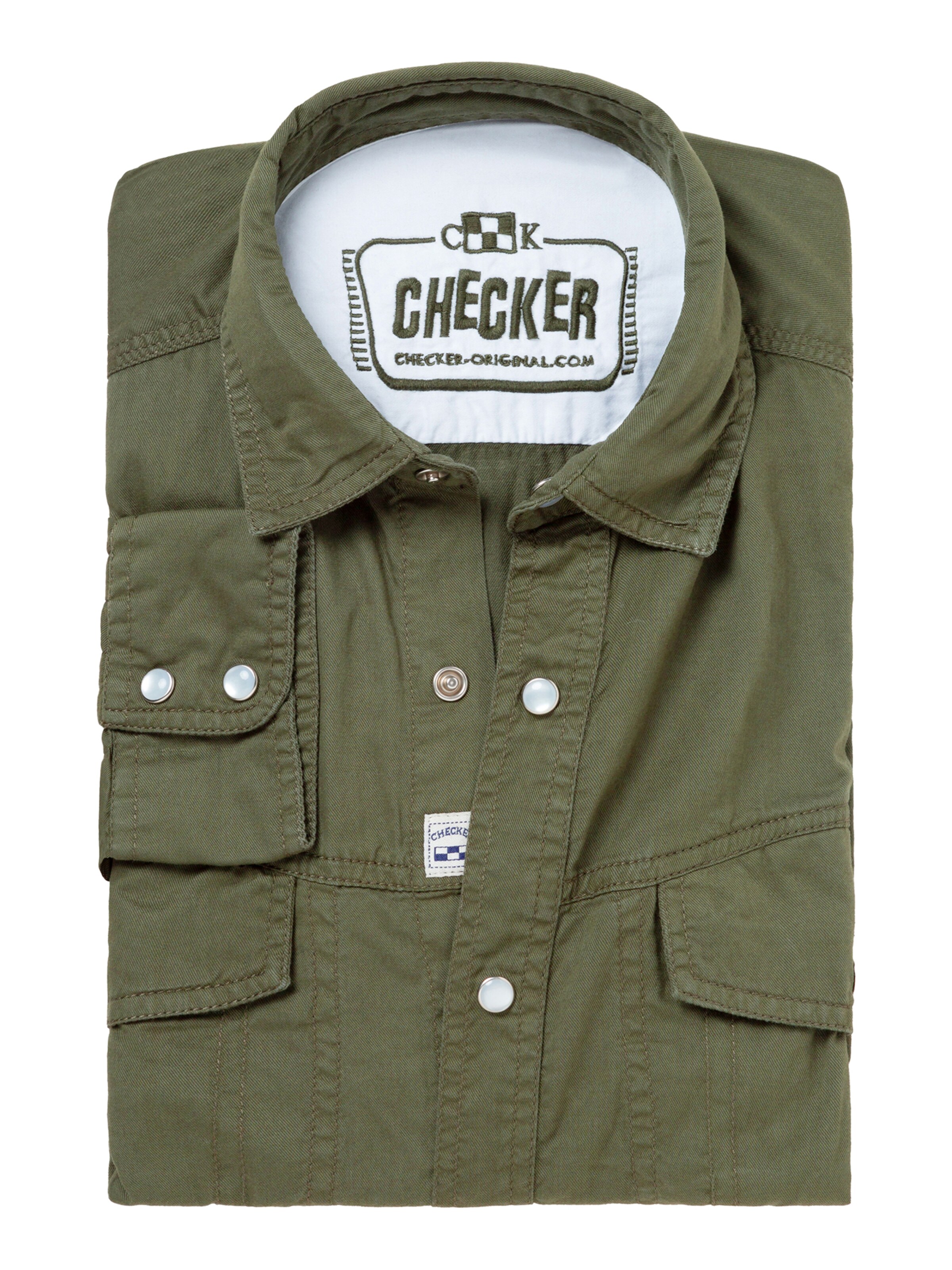 Checker Regular fit Button Up Shirt ' Dynasty Denim ' in Green