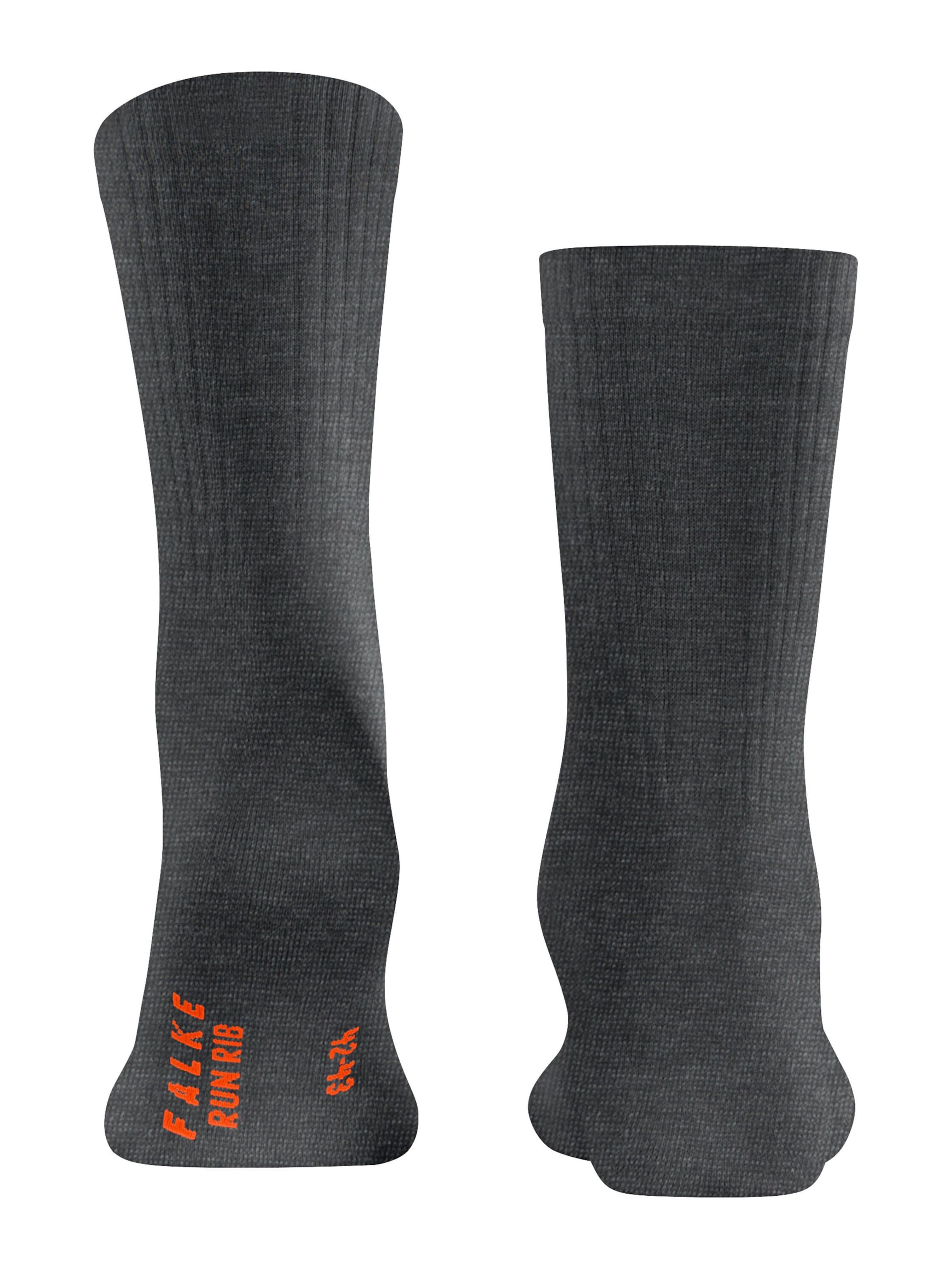 FALKE Socks 'Run Rib Crew' in Grey