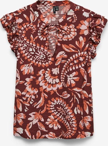 Chemisier 'VMNELLIE CARLA' VERO MODA en rouge : devant