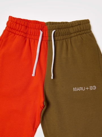 Maru + Bo Wide Leg Bukser 'TWO-TONE STRAIGHT LEG SWEATPANTS' i brun