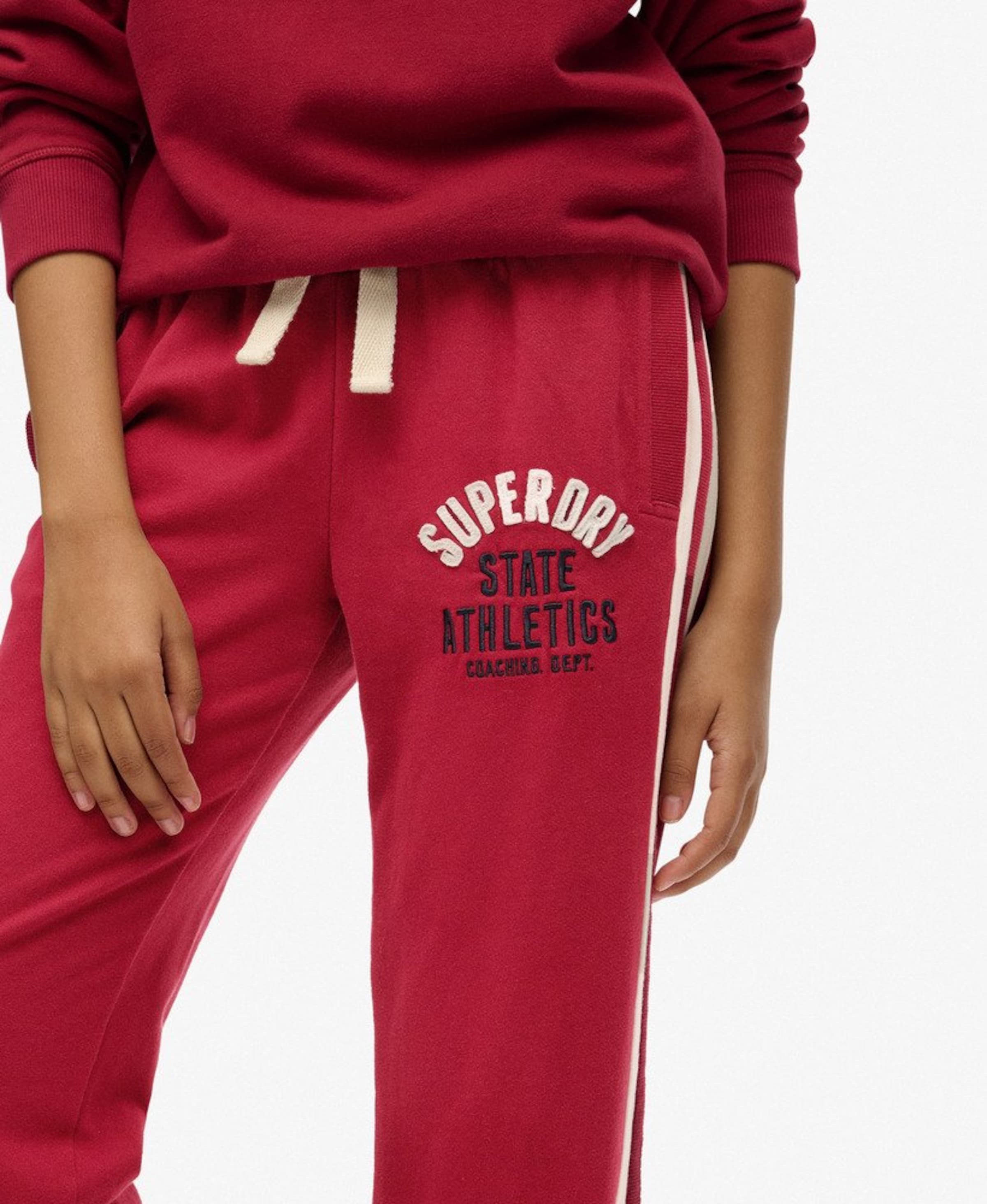 Superdry & Co Loosefit Broek 'Athletic Essentials' in Rood