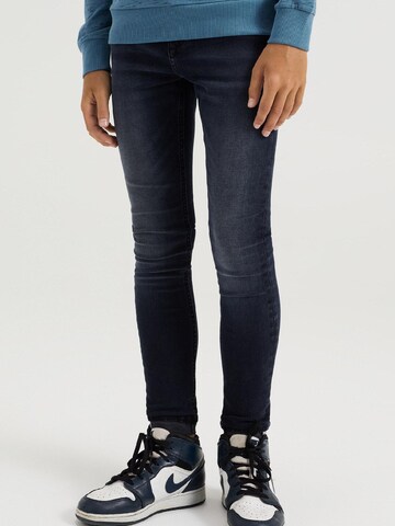 WE Fashion Skinny Jeans in Blauw: voorkant