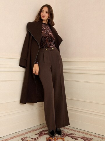 love & roses Широкий Плиссированные брюки в Коричневый