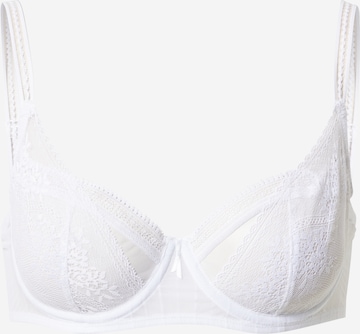 PASSIONATA Balconette Bra in White: front