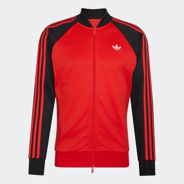ADIDAS ORIGINALS Ζακέτα φούτερ 'SST' σε κόκκινο