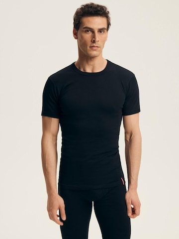Henderson - Camiseta 'Slim-Fit-Baumwoll-T-Shirt mit Rundhals, BT-100 M' en negro