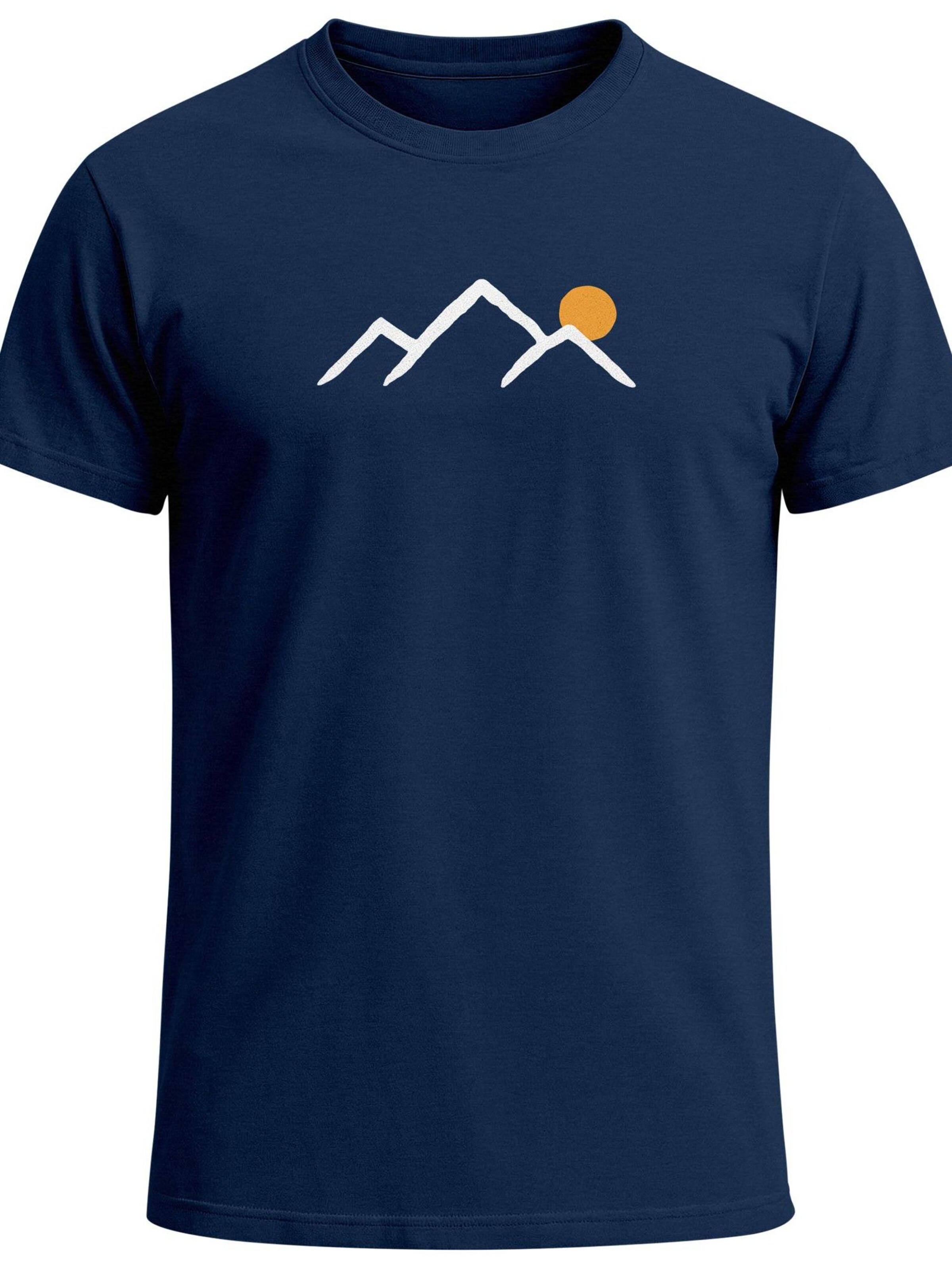 Neverless Shirt 'Mountain Sun'‌‌‌‌‌‌ in Blau