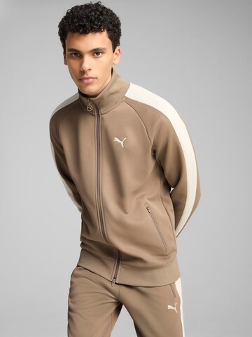 PUMA Sweatjacke 'T7 ALWAYS ON' in Grau: Vorderseite