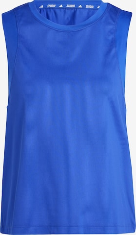 ADIDAS PERFORMANCE Sports Top 'Studio' in Blue: front