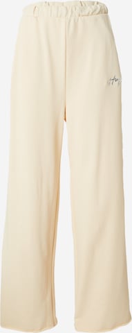 Pantalon 'Nasuede' HUGO Red en beige : devant