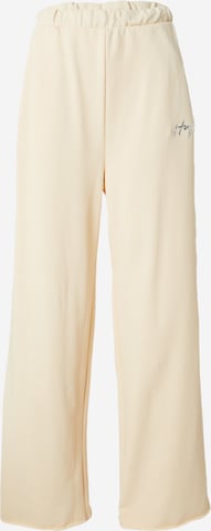 HUGO Red Loosefit Hose 'Nasuede' in Beige: predná strana