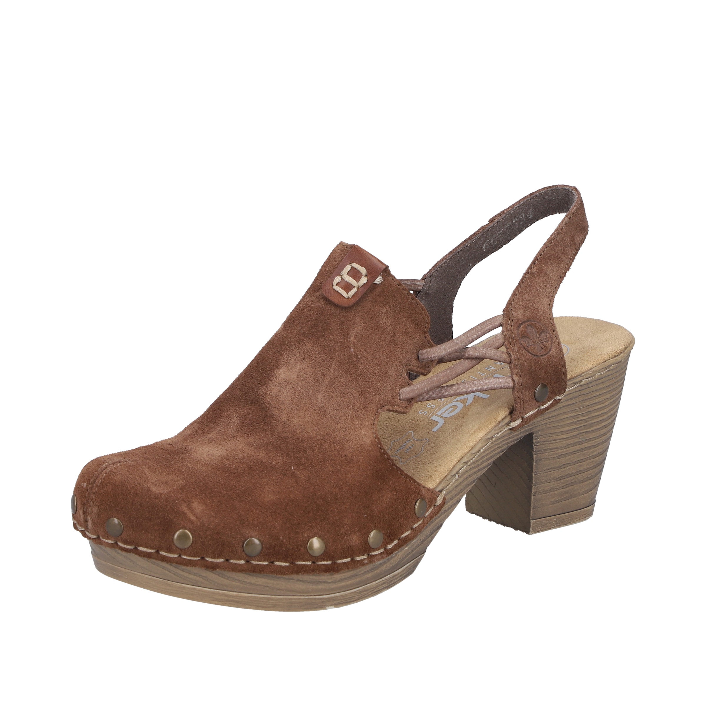 Escarpins à bride arrière Rieker en marron : devant