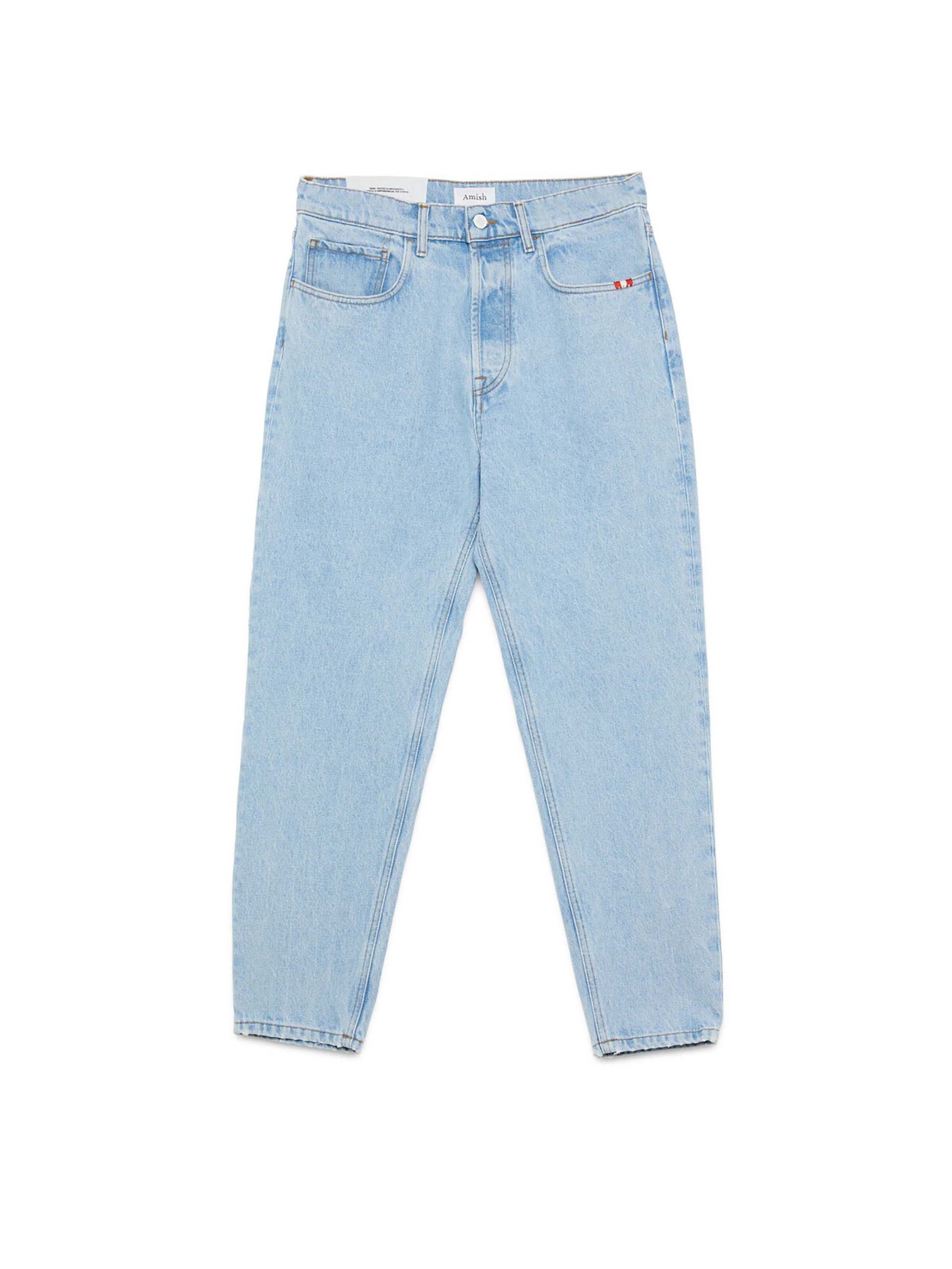 AMISH Tapered Jeans in Blauw: voorkant