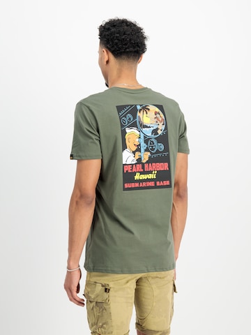 ALPHA INDUSTRIES Футболка 'Pearl Harbor' в Зеленый: спереди