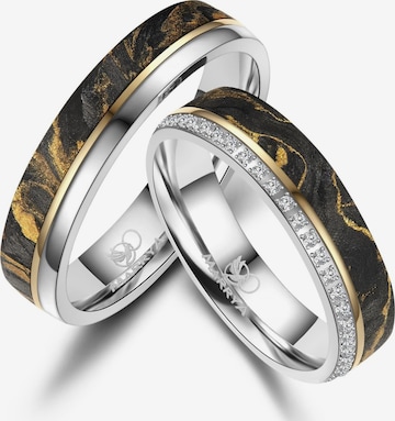 Anello 'MARRYA CA-10 Ehering aus Carbon + Titan Spezial' di MARRYA in giallo: frontale