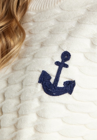 Pull-over DreiMaster Maritim en blanc