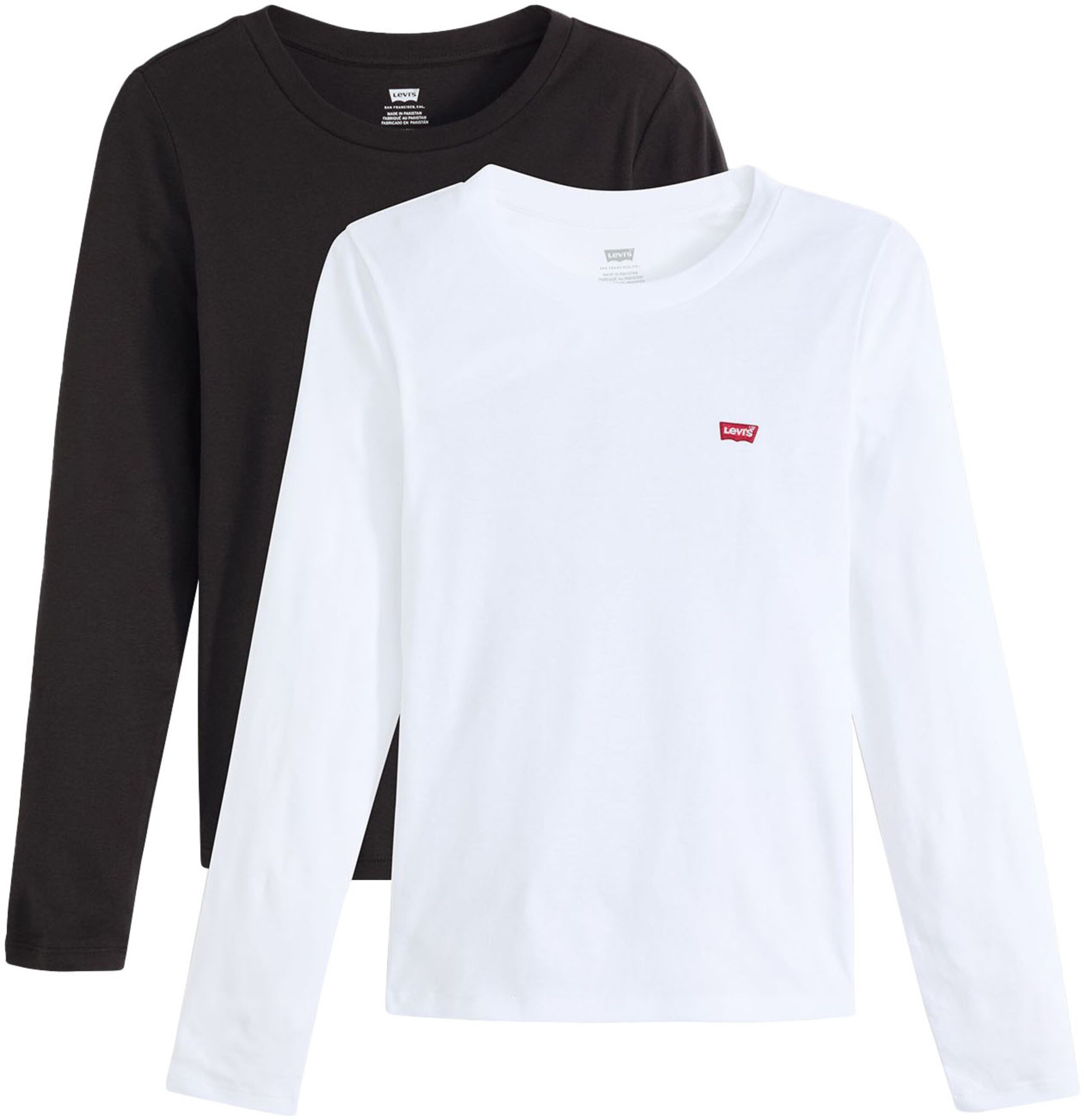 LEVI'S ®Majica 'Essential Long Sleeve Tee (2-Pack)' - crna boja: prednji dio