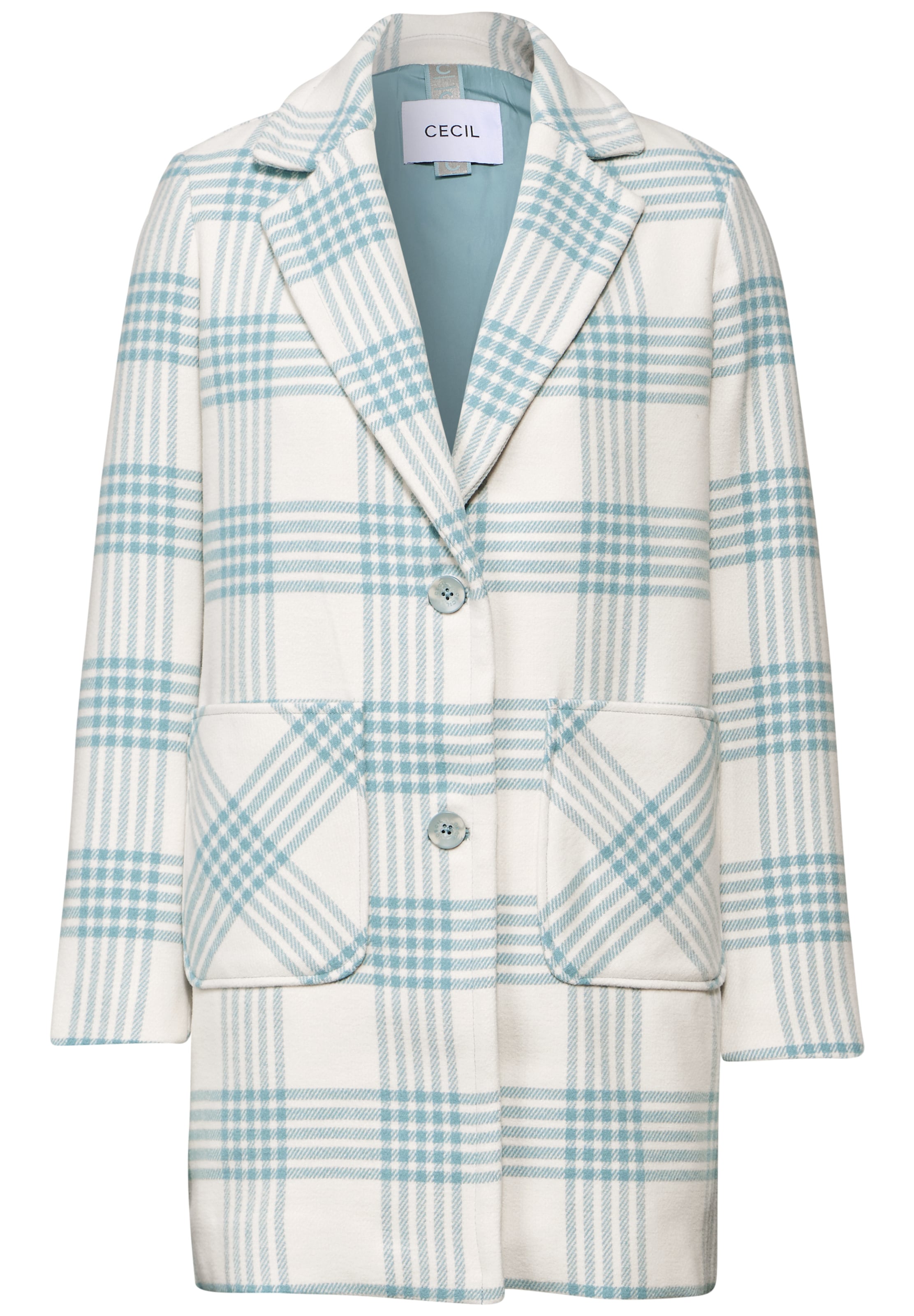 CECIL Between-seasons coat in Green: front