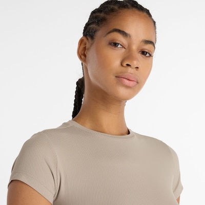 new balance Functioneel shirt in de kleur Ecru, Productweergave