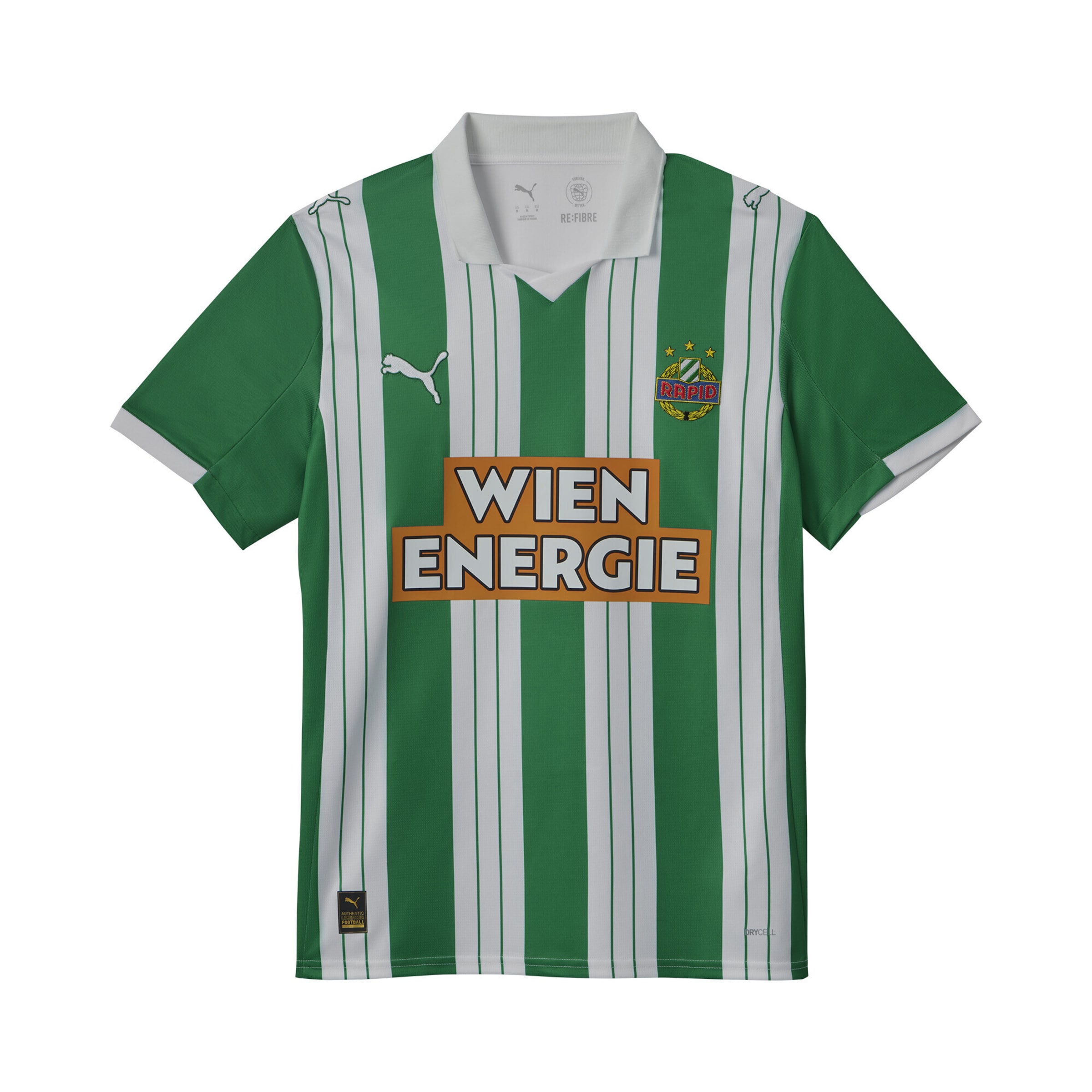 PUMA Trikot 'SK Rapid Wien 25/26' in rostbraun / grün / weiß, Produktansicht