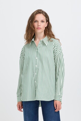 ICHI - Blusa 'KITTA' em verde: frente