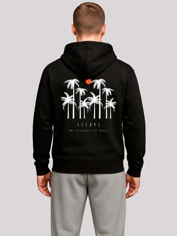 Sweat-shirt 'Escape Discover the World Palm Trees White' F4NT4STIC en noir