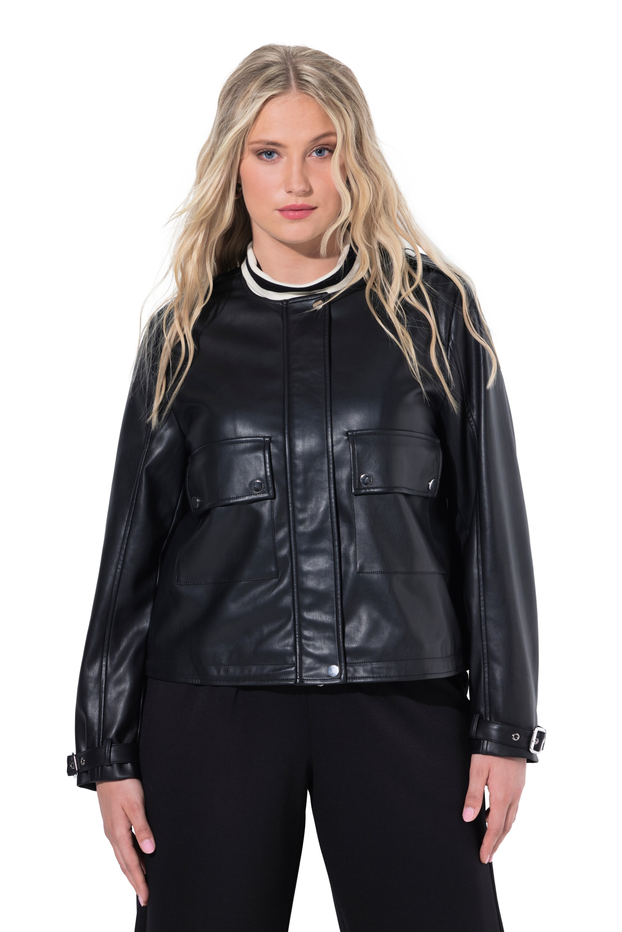 Ulla Popken Jacke in Schwarz: Vorderseite