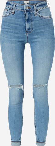 River Island Skinny Jeans in Blauw: voorkant