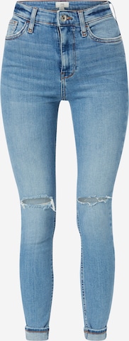 River Island Skinny Jeans i blå: forside
