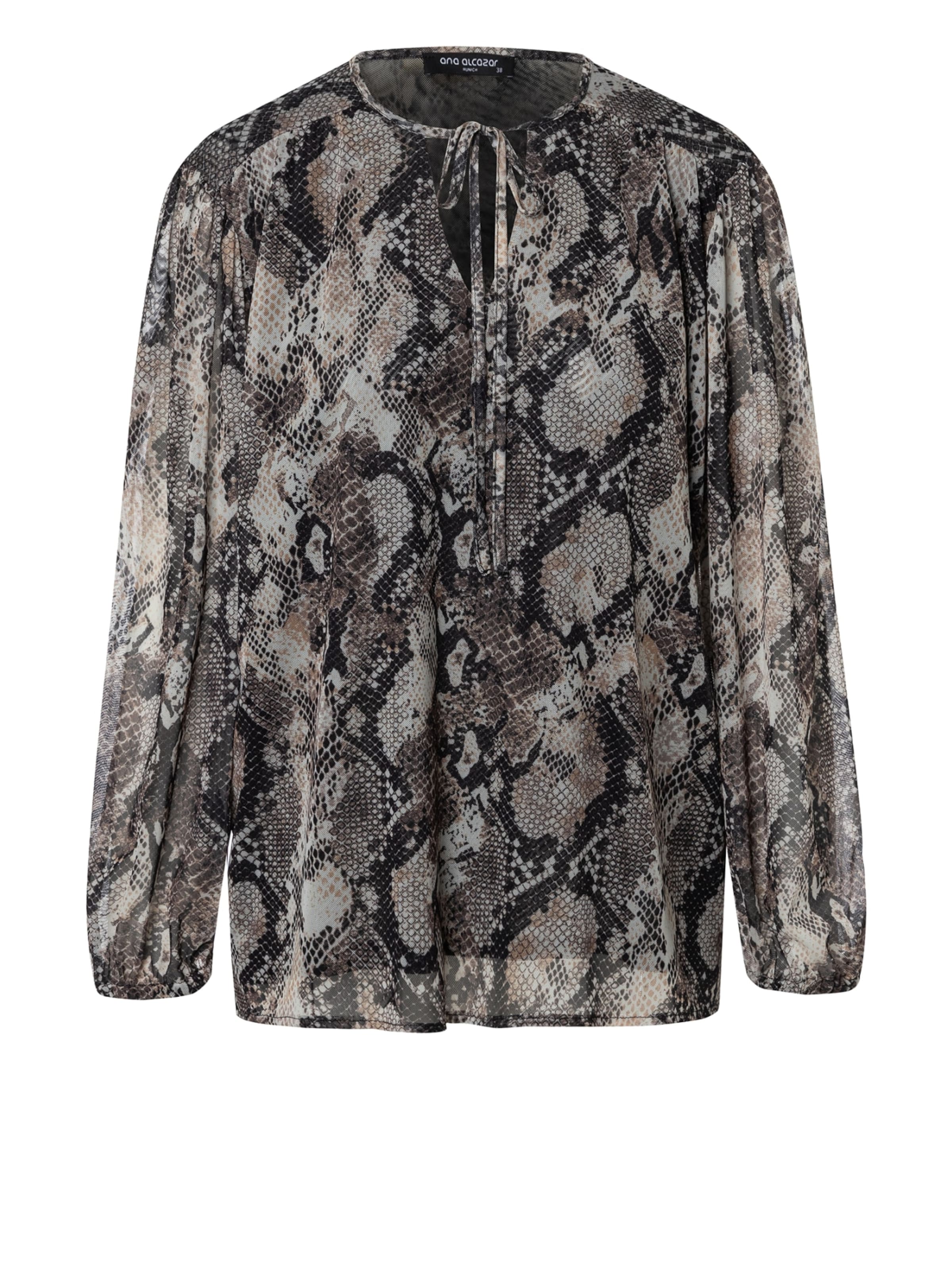 Ana Alcazar Blouse 'Etorae' in XS in Beige / Muddy coloured / Black, Item view