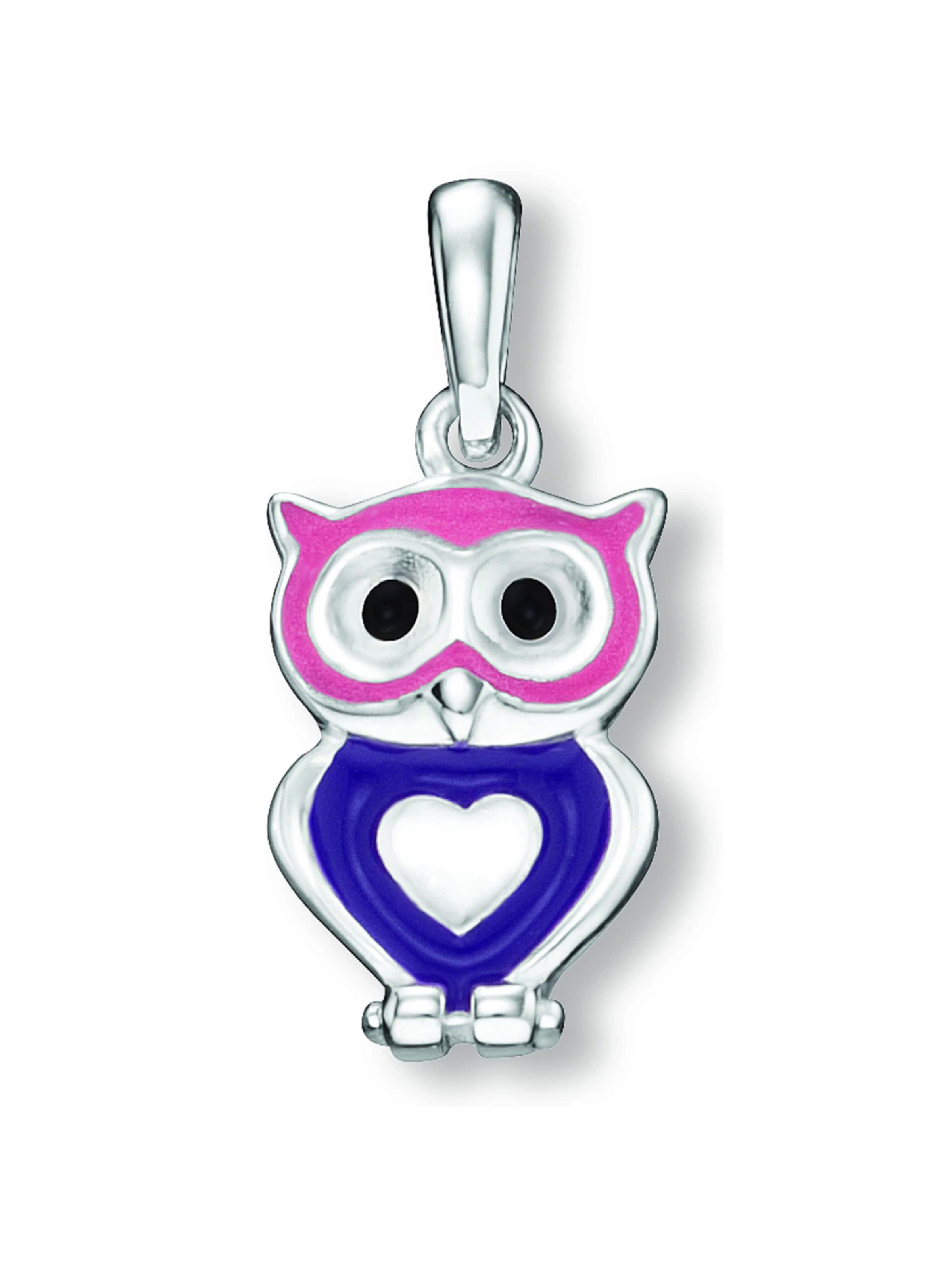ONE ELEMENT Pendant 'Eule' in Silver: front