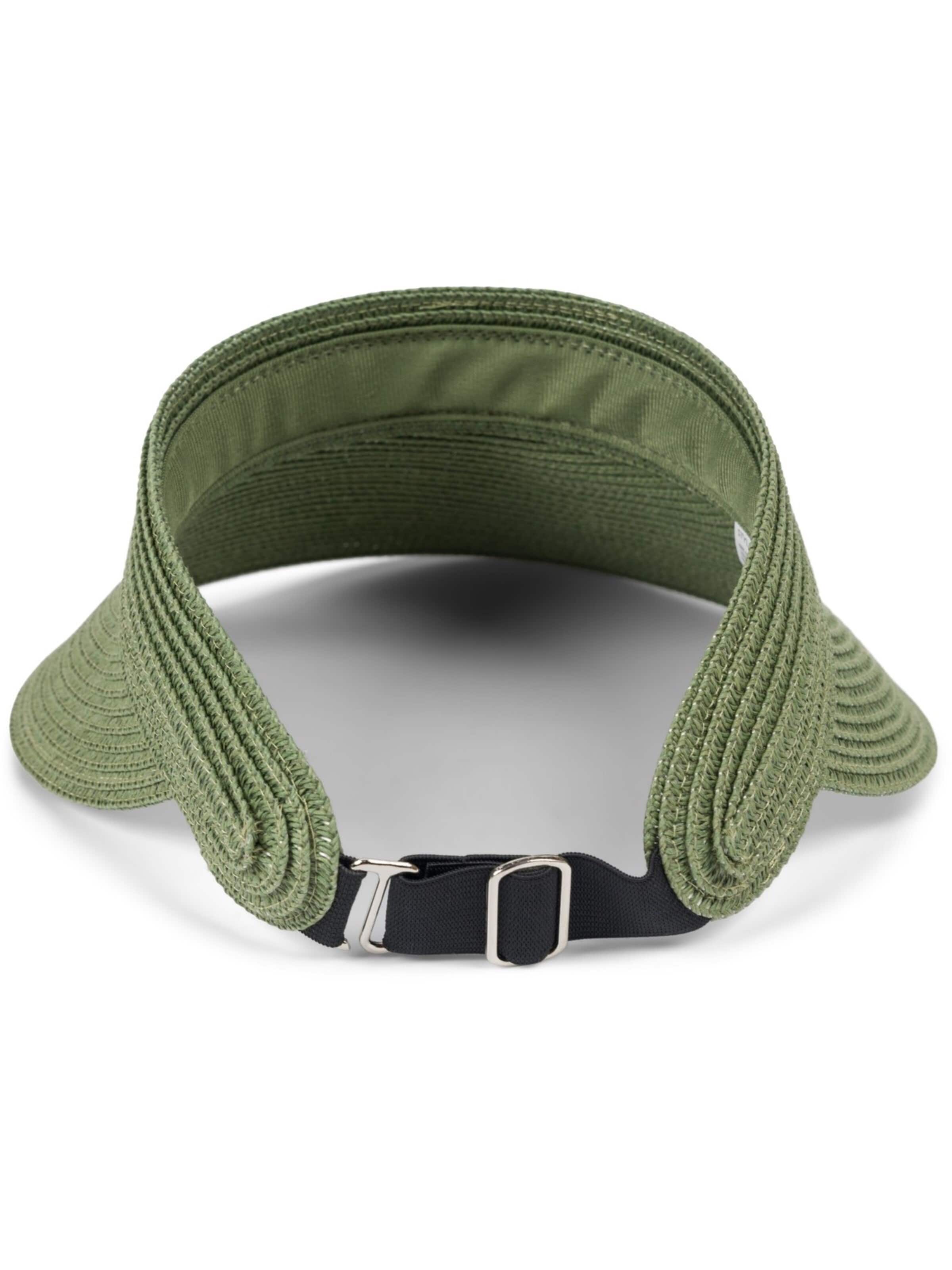 styleBREAKER Cap 'Papierstroh Visor Cap Einfarbig'‌ in Grün