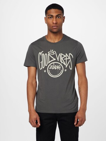 Zadig & Voltaire - Camiseta 'GOOD VIBES' en gris: frente