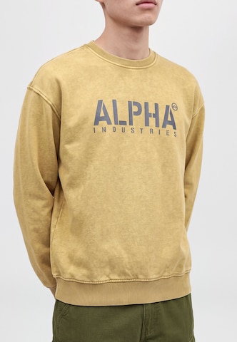 ALPHA INDUSTRIES - Sweatshirt 'Stencil' em verde