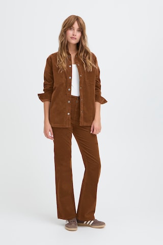 évasé Pantalon 'PZSally' Pulz en marron