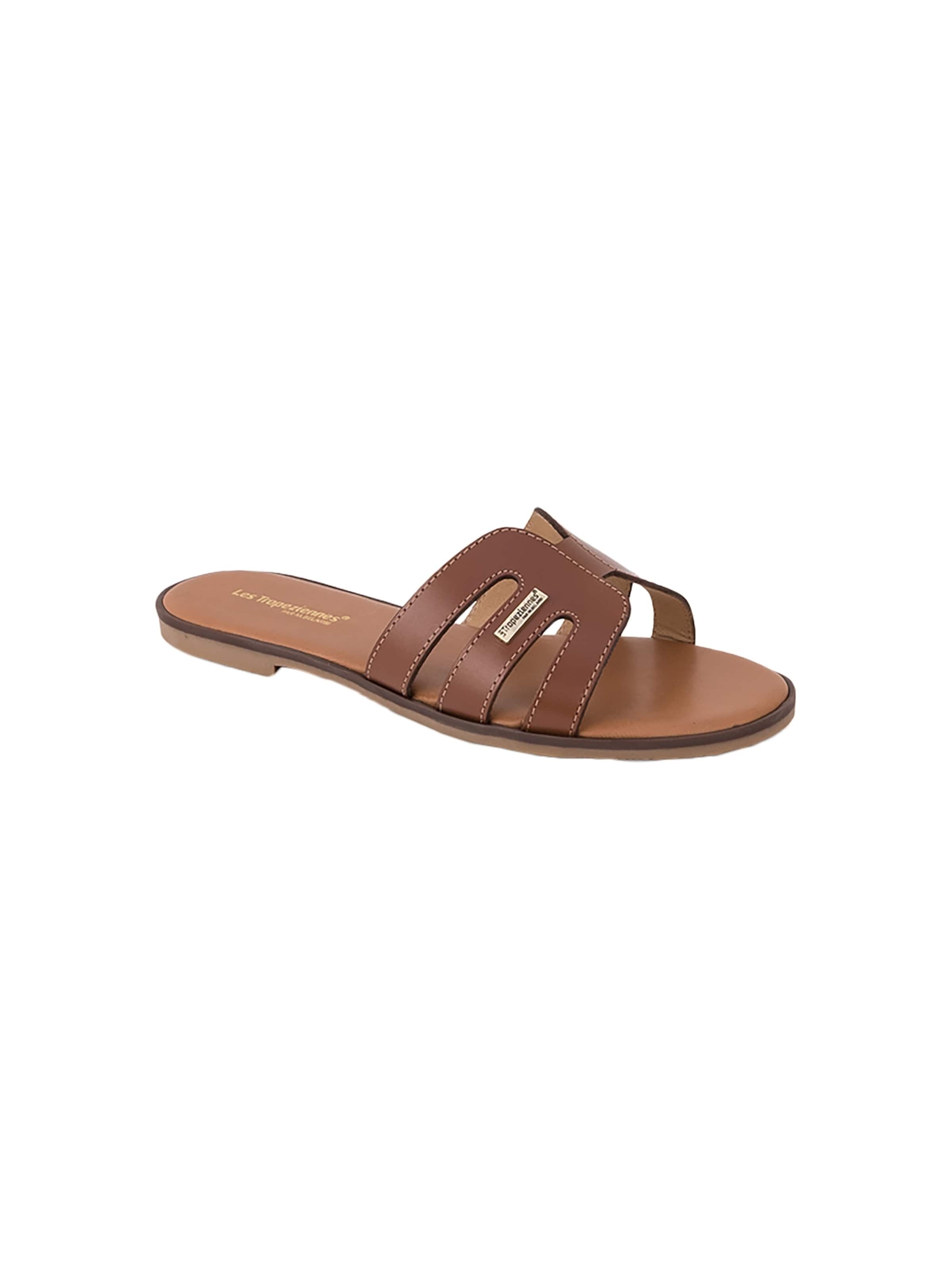 Les Tropéziennes Sandale 'Ledersandalen von Les Hamigos'‌‌‌‌‌‌‌ in Braun: Vorderseite