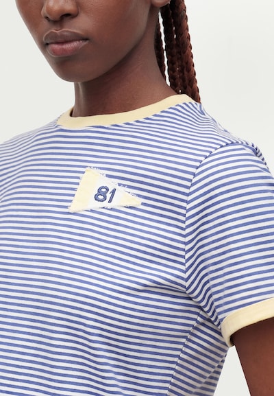 Abercrombie & Fitch Μπλουζάκι 'MAR4' σε XS σε ναυτικό μπλε / ανοικτό κίτρινο / offwhite, Άποψη προϊόντος