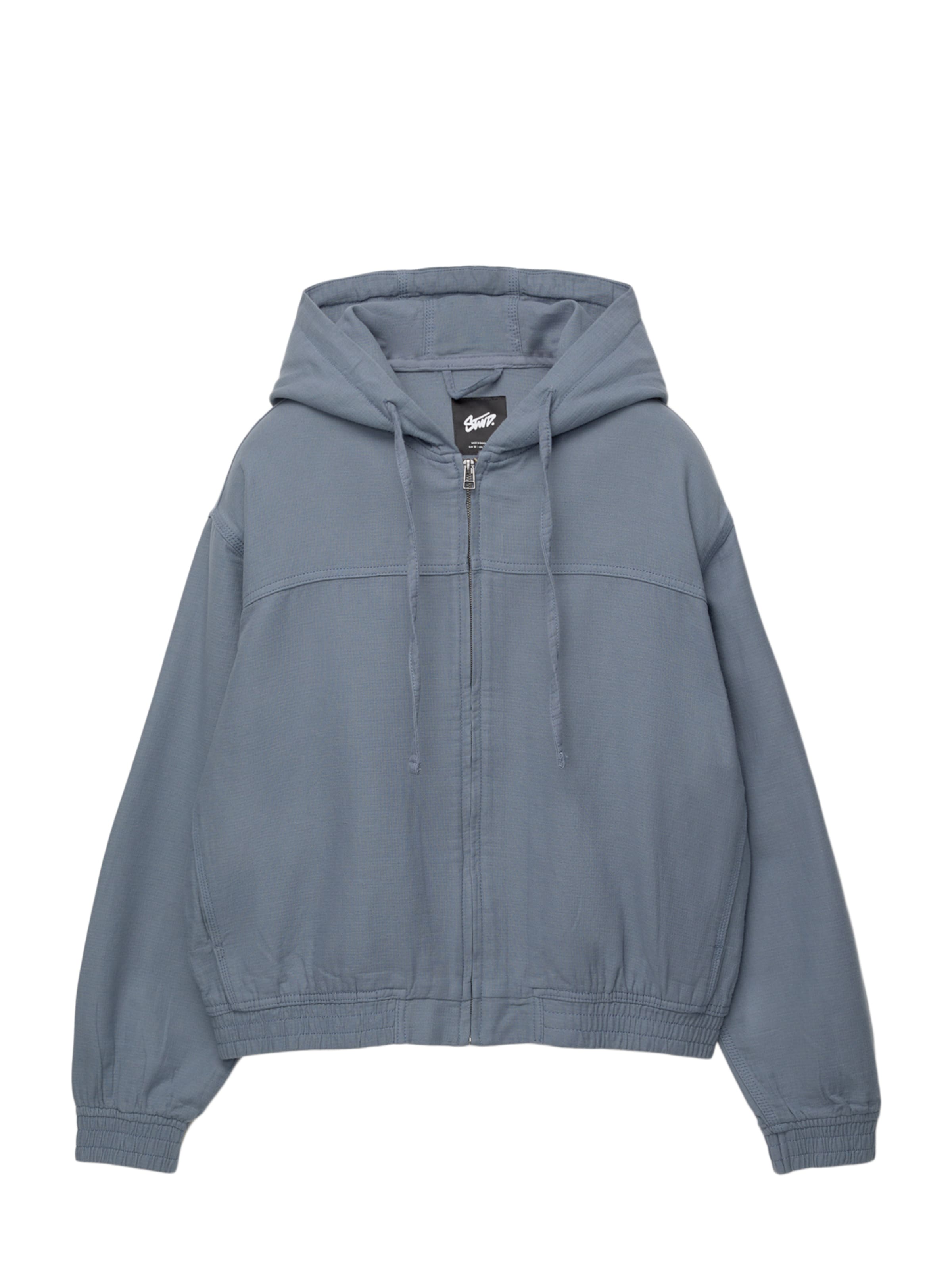 Pull&Bear Преходно яке 'STWD' в синьо: отпред