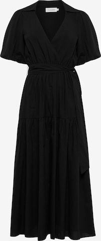 Tussah Skjortklänning 'WREN' i svart: framsida