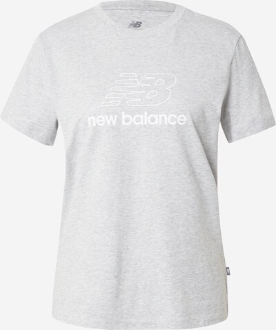new balance Μπλουζάκι σε γκρι μελανζέ / λευκό, Άποψη προϊόντος