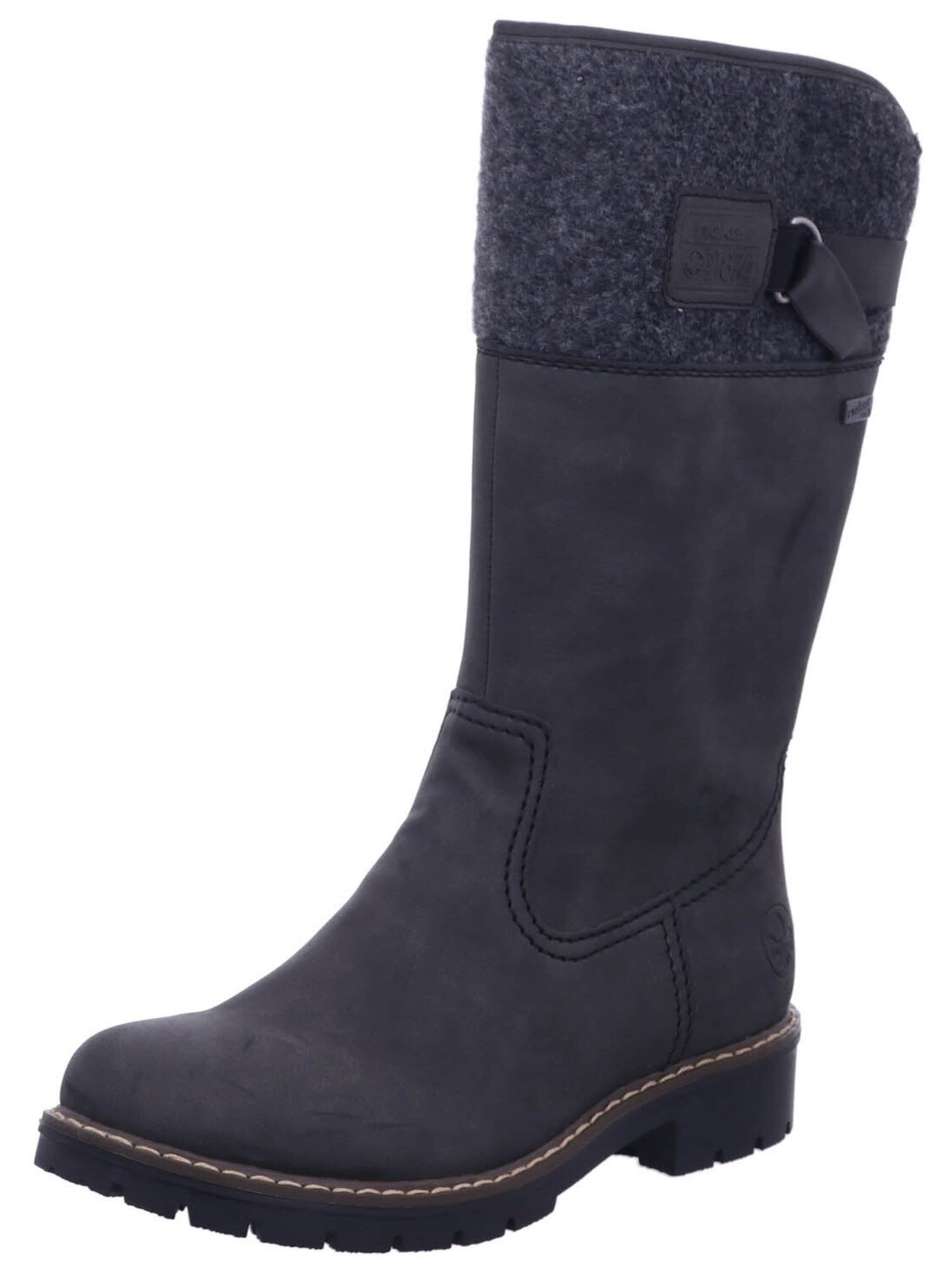 Boots 'Klassischer Stiefel Damen Y9190 45 Kunststoff (Synthetik) in grau' di Rieker in grigio: frontale
