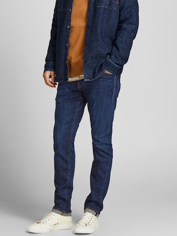 JACK & JONES Slimfit Jeans 'Glenn' in Blauw: voorkant