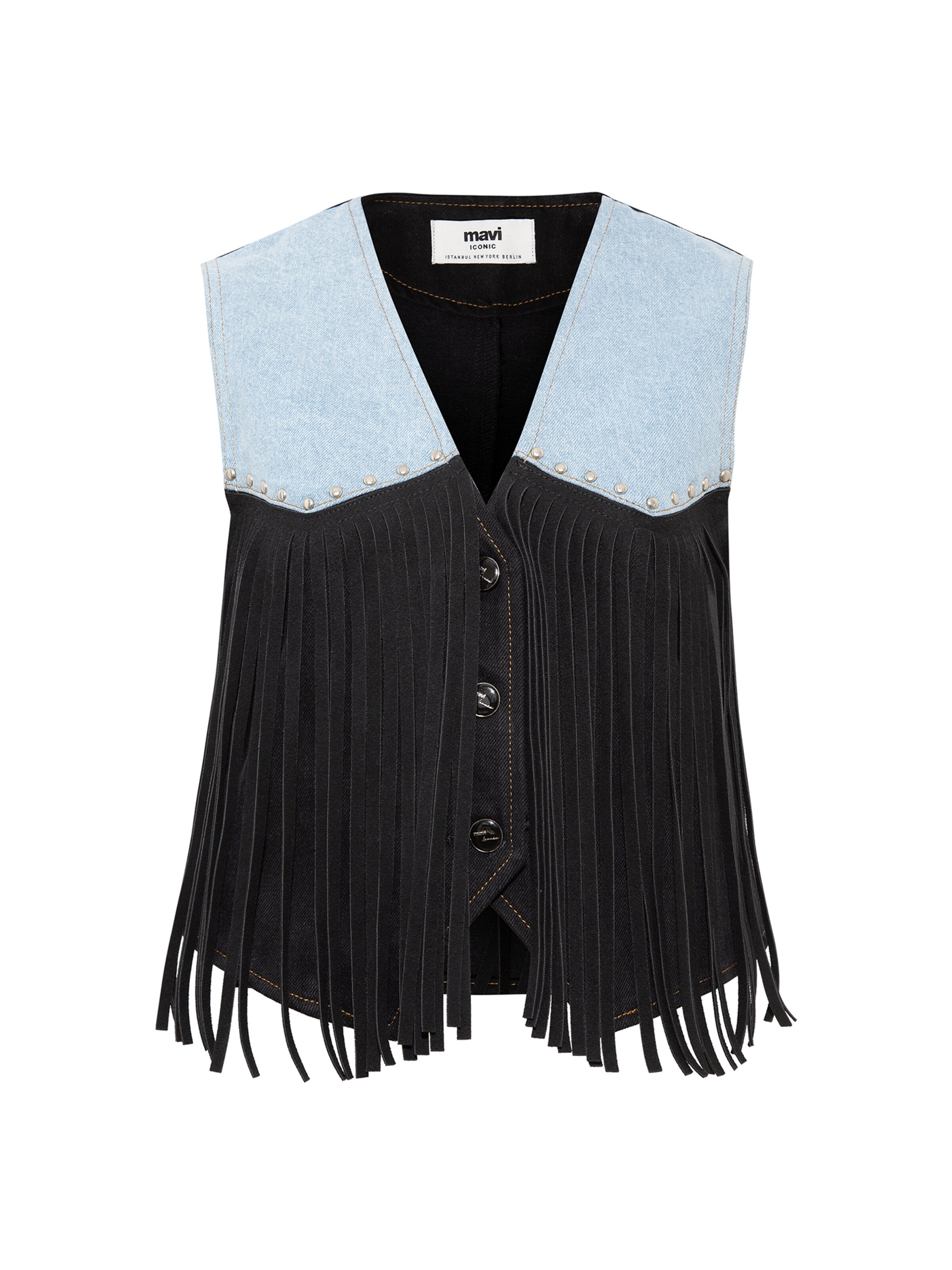 Mavi Weste 'Brenna' in Blau: Vorderseite