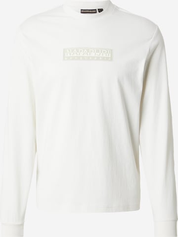 Tricou de la NAPAPIJRI pe alb: față