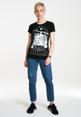 LOGOSHIRT T-Shirt 'Krieg der Sterne - Star Wars' in Schwarz