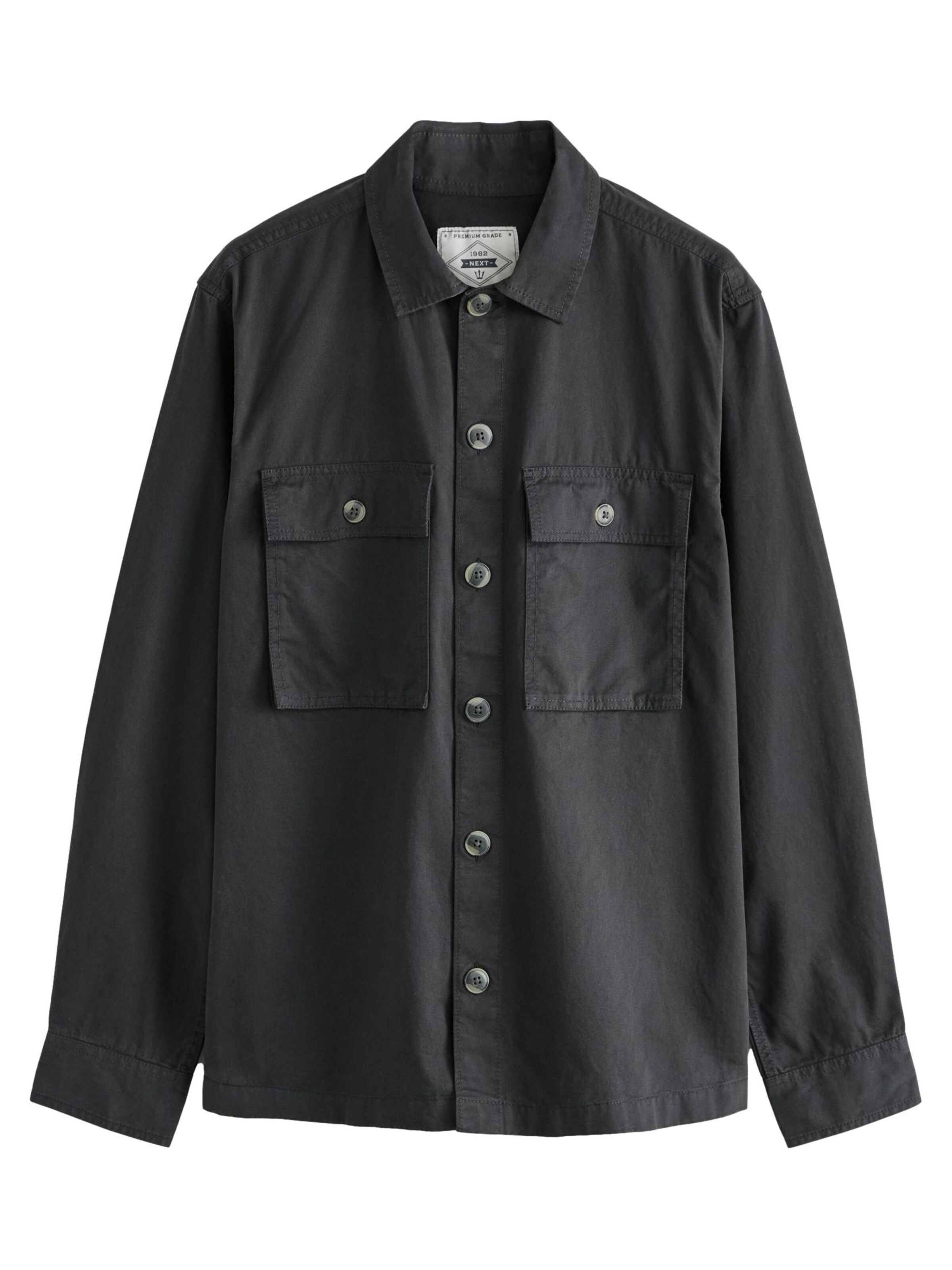 Next Regular Fit Hemd in Schwarz: Vorderseite