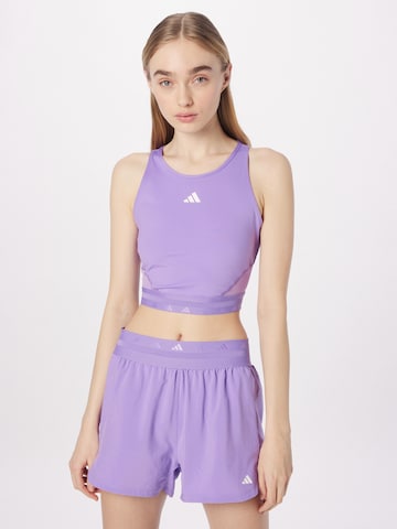 ADIDAS PERFORMANCE Sports Top 'Aeroready Hyperglam' in Purple: front